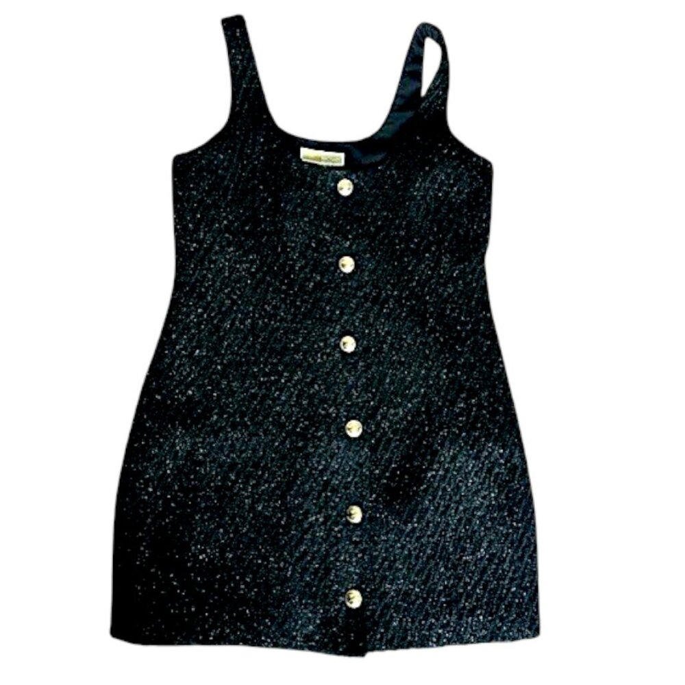 Michael Kors Metallic Tweed Wool Blend Mini Dress - Picture 3 of 8